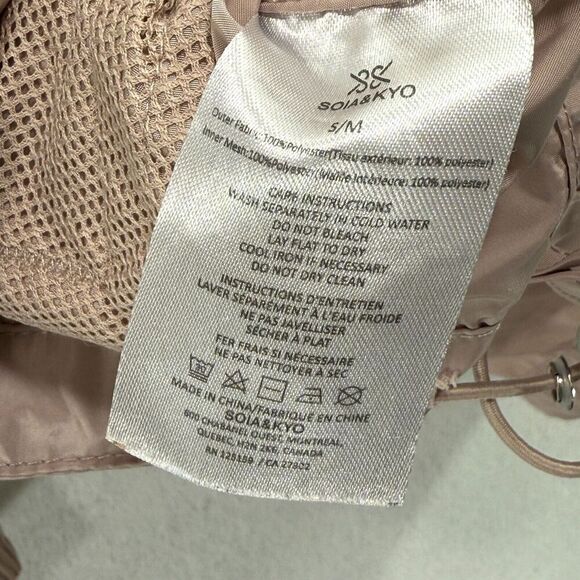Soia & Kyo Jacket Women S/M Light Pink Oaklynn Windbreaker Hooded Relaxed Fit - Picture 10 of 15